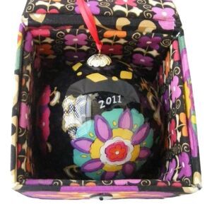 VERA BRADLEY Suzani Ornament & Box, OS, 2011, Floral, Multicolor
